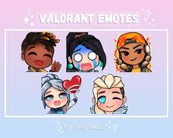 Premade Twitch Emotes 5 Valorant Characters Etsy In 2021 Cute Anime Character Twitch Character Design