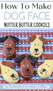 Bee cookies nutter butter cookies bee food chocolates yellow candy baby shower bridal shower bee theme macarons. Nutter Butter Dog Face Cookies For Hoomans A Tutorial My Aussie Service Dog