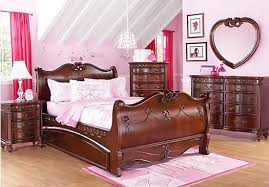 Disney Princess Cherry 6 Pc Full Sleigh Bedroom Princess Bedroom Set Bedroom Furniture Stores Disney Princess Bedroom
