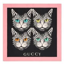 Women S Gucci Foulard Forcats Mystic Cat Square Silk Scarf 27 825 Rub Liked On Polyvore Featuring Accessories Scarves Gucci Shawl Vintage Shawl