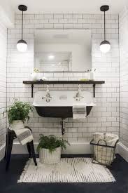 80 Modern Black And White Bathroom Decoration Ideashttps Carrebianhome Com 80 Modern Black White Bathroom Farmhouse Bathroom Decor Bathrooms Remodel Interior