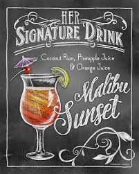 Signature Drink Signs Chalkboard Style Prints For Bar Decor At Weddings Rehearsals Parties Signature Drinks Sign Drink Signs Chalkboard