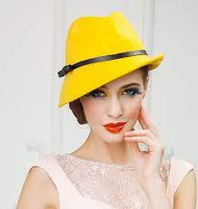 7 26 10 Yellow Cream Ot Lotus Supplies Na Etsy Fedora Hat Women Hats For Women Stylish Hats
