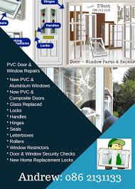 The same situation can occur with sliding patio door glass. New Pvc Wooden And Aluminium Door And Window Handles Hinges Seals Gaskets Vents Mechanisms Replaced Repair And Fitted Ire Door Repair Window Repair Longford