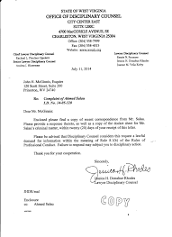Office Of Disciplinary Counsel Letter To Scott Ash And John Mcginnis For Falsifying Court Records Counseling Court Records John
