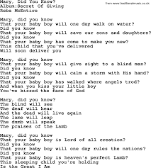 You've kissed the face of god. Mary Did U Know Song Lyrics By Pentatonix