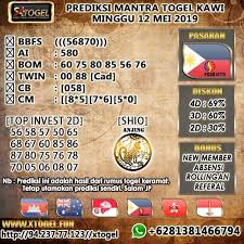 Mantra Togel Kawi Prediksi Togel Pcso Minggu 12 Mei 2019 Togel Online Togel Online Indonesia Togel Indonesia Prediksi Togel Sgp Prediksi Mei Mantra Selasa