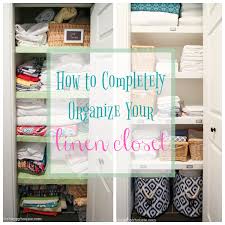 Use the floor of a nearby bedroom to separate items into categories such as bed linens, towels, table linens, knitting supplies, sewing kit and so on. How To Completely Organize Your Linen Closet The Happy Housie