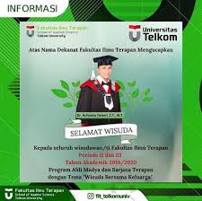 Dimana pada prosesi wisuda ini seseorang akan mendapatkan gelar sarjana yang merupakan hal prestisius dan sebuah pencapaian besar dalam kehidupan. Selamat Wisuda Kepada Wisudawan Wati Dari Fakultas Ilmu Terapan School Of Applied Science Telkom University