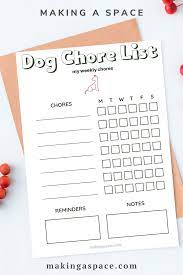 Use this accessible free checklist template to keep track of your kids' daily or weekly tasks. Dog Responsibility Chart Printable Making A Space