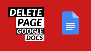 How To Delete A Page In Google Docs Delete Empty Page Or Page Break Google Docs Social Media Apps Google