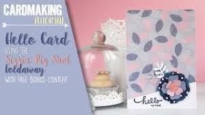 A die cutting machine (sometimes called a card making machine) is a revolutionary tool for crafters. How To Make A Card Using The Sizzix Big Shot Foldaway Youtube