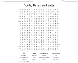 Acids bases salts crossword science teachers. Acids Bases And Salts Word Search Wordmint