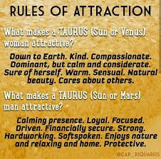 rule of attraction for taurus taurse birth chart