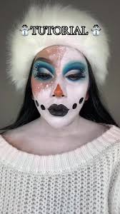 Tutorial de maquillaje de hombre de nieve ⛄️(Snowman) #fyp #makeup  #chritmasmakeup #makeuptransformation