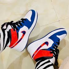 Air Jordan 1 Mid Multi Colored 3d Embroidered Swooshes Fashion Shoes Sneakers Jordan Shoes Girls Air Jordans