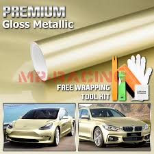 Ok guys, since everyone has been asking i finally had some time to do some vinyl wrap last night and figured i would share. Gloss Metallic Champagne Gold Candy Decal Car Vinyl Wrap Film Sticker Sheet Diy Ebay