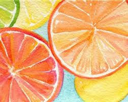 Citrus Fruit Painting Lemon Lime Orange By Sharonfosterart Fruit Painting Lemon Watercolor Orange Art