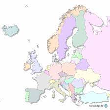 Länder in europa liste der länder europas karte von europa: Stepmap Karte Europaische Lander Landkarte Fur Europa