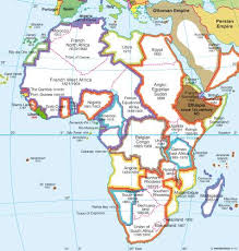 Are the modern borders similar to the borders arbitrarily drawn by the europeans in berlin? Maps Africa 1914 1918 Diercke International Atlas