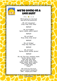We Re Going On A Lion Hunt Song Free Video Song Lyrics Preschool Songs Jungle Theme Activities Going On A Lion Hunt