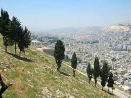 فلسطين جبل جرزيم نابلس و له عده مسميات اخرى منها جبل الطور و جبل المﻻئكه و هو جبل خالي من اﻻشجار اﻻ بعض شجر الز palestine history palestine natural landmarks