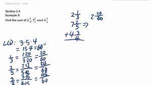 The fraction calculator can add or subtract 2 fractions, 3 fractions and up to 9 fractions at a time, and shows the work to find common denominators, and simplify fractions to lowest terms or mixed number answers. Add Three Mixed Numbers With Different Denominator Youtube