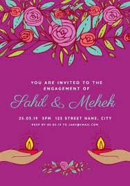 Engaging words for engagement congratulations cards. Create Custom Indian Engagement Invitations In Minutes