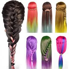 Neverland Beauty 26 Colorful Long Hair Training Head Model Hairdressing Clamp Stand Dummy Practice Mannequin With Table Cl Long Hair Styles Beauty Hairdresser