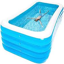 This is a kids and family inflatable pool that is 10 feet long, it measures 120 inches x 72 inches x 20 inches hence it is big enough to be used by the. Amazon Com J Ouuo Inflatable Pool Blow Up Full Sized Pool For Family Rectangular Inflatable Thickened Squa Inflatable Pool Family Inflatable Pool Kiddie Pool