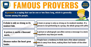 Proverbs List Of 25 Famous Proverbs With Useful Meaning Esl Grammar