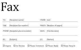 Fax Cover Sheet Template Word Fax Cover Sheet Word