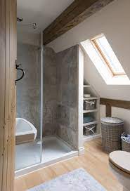 In order to provide convenient access and communication between people in the room, one must keep in mind the appropriate distance between facilities and features in bathroom. Sloping Walls Loft Bathroom Loft Room Bathrooms Remodel