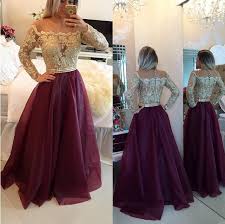 A212 Long Sleeve Prom Dress A Line Prom Dresses Gold Prom Dresses Prom Dresses Cheap Pro In 2020 Prom Dresses With Sleeves Evening Dresses Prom Burgundy Prom Dress