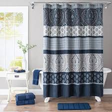 Better Homes And Gardens Indigo Paisley Pieced Fabric Shower Curtain Walmart Com Fabric Shower Curtains Blue Shower Curtains Shower Curtain