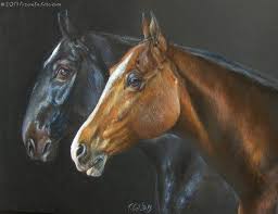 Black And Brown Horse This Item Is Unavailable Black Paper Drawing Original Pastel Horse Portrait