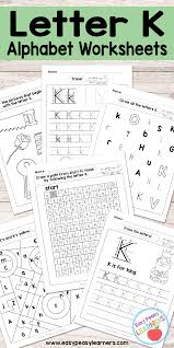 letter k worksheets alphabet series easy peasy learners