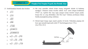 Ada contoh soal latihan logaritma yang bisa kamu kerjakan di sini. Mengenal Bentuk Akar Dilengkapi Soal Latihan Dan Pembahasan Dari Buku Matematika Smp Kelas Ix Kurikulum 2013 Defantri Com