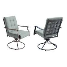 Whether your space is formal or casual, explore kitchen chair styles that make a statement in your home. Garden Treasures Set Of 2 Eastmoreland Textured Brown Steel Swivel Patio Dining Chair With Solid Blue Cushi Patio Dining Chairs Bistro Furniture Brown Cushions