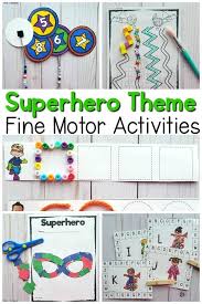 Superhero Themed Fine Motor Activities Pink Oatmeal Shop Superhero Classroom Theme Preschool Fine Motor Fine Motor Activities