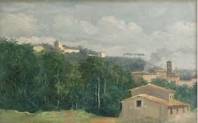 Pierre Henri De Valenciennes A La Villa Farnese Les Maisons Parmi Les Arbres Valenciennes Peinture Pierre