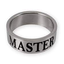 Stainless Steel Ring - MASTER with BDSM Triskel | Fly Style Webshop