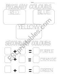 Check spelling or type a new query. Primary And Secondary Colours Esl Worksheet By Fraulein