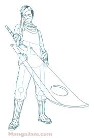 How To Draw Zabuza From Naruto Mangajam Com In 2021 Naruto Drawings Wolf Drawing