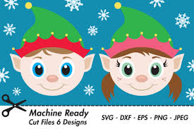Free monogram snowflake svg cut file is just what you need to customize your winter gear! Cute Elf Faces With Snowflakes Graphic By Captaincreative Creative Fabrica