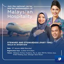 Information about malaysia airlines on pilot career centre. Malaysia Airlines Cabin Crew Walk In Interview Part Time January 2020