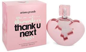 Ariana grande's fragrance, thank u next bursts opens with juicy notes of sparkling white pear and wild raspberry that soften with a heart of creamy coconut and delicate pink rose petals. Ariana Grande Thank U Next Perfume By Ariana Grande
