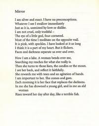 Sylvia Plath Mirror Mirror Sylvia Plath Sylvia Plath Poems Poetry Words