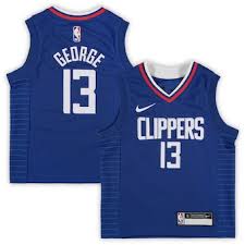 Outerstuff paul george oklahoma city thunder #13 blue youth road replica jersey. Paul George Jerseys George Clippers Jersey Shirts Paul George Gear Store Nba Com