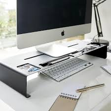 Tower Monitor Stand Monitor Stand Desktop Organization Computer Setup